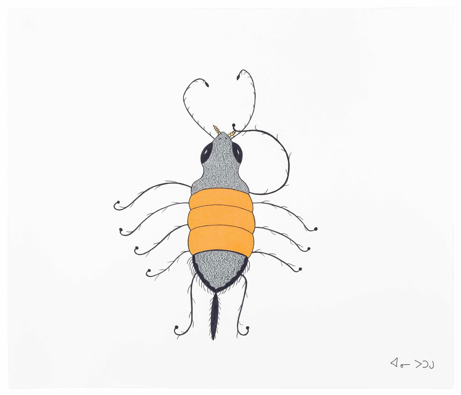 Annie Pootoogook - Bee (with worm)