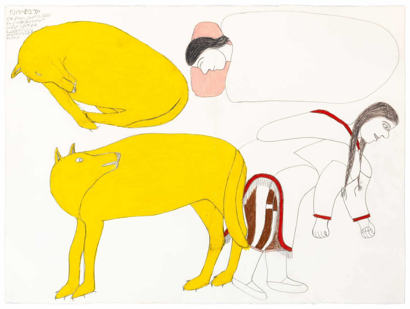 Janet Kigusiuq - untitled (woman who married a dog)