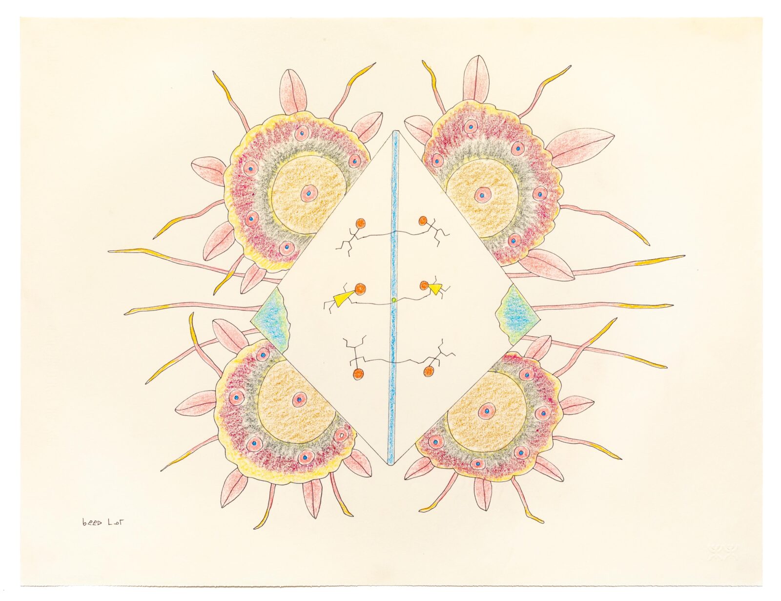 Qavavau Manumie - untitled (composition of sea life and little people)